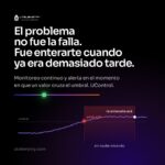 Gráfico de temperatura en una sala técnica: el valor cruza el umbral y, sin monitoreo continuo, nadie se entera hasta tarde